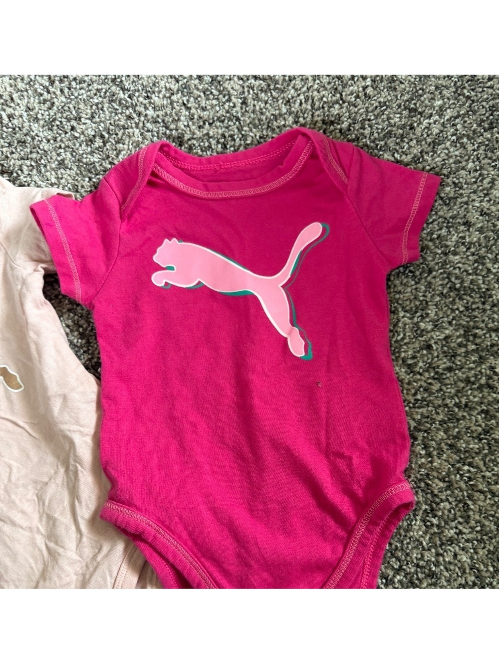 Puma Baby Girl Pink Bundle of 2 Onesies Size 6-9 Months - Picture 4 of 4